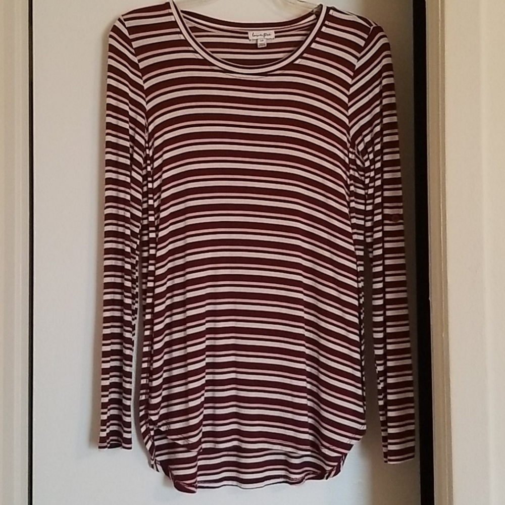 Striped love, fire long sleeve tunic